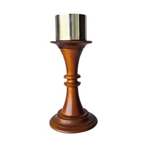 Support de bougie en bois personnalisé de qualité supérieure, piédestal de 8 pouces de haut, fait main, décoration de la maison, centre de table, mariage - Product Image 5