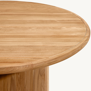 Muebles de mesa redonda hechos de madera de teca de buena calidad con diseño moderno, aptos para uso en exteriores y duraderos. - Product Image 6
