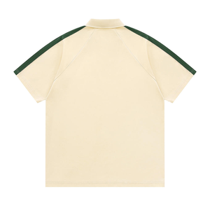 เสื้อโปโลชายแบบใหม่ สีดำ แต่งขอบแดงสไตล์อ็อกซ์ฟอร์ด  รับสกรีนโลโก้  น้ำหนักผ้า 200 GSM - Product Image 3