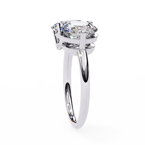 Bague de fiançailles en or massif 14k 18k avec diamant cultivé en laboratoire certifié Gia IGI CVD HPHT VVS, bijoux pour femmes - Product Image 2