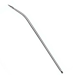 Aiguille de Redon 19,5 cm / 7-3/4 pouces, 18 Charr, pointe de lancette légèrement courbée, extrémité filetée, instrument médical chirurgical - Product Image 4
