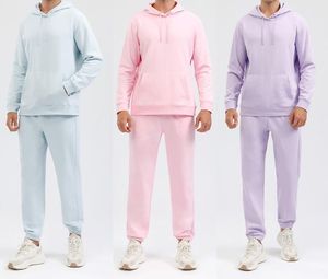 Ensemble survêtement pour homme avec sweat à capuche personnalisé pour l'hiver et pantalon de survêtement épais uni - Product Image 6