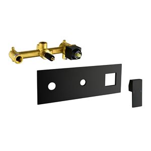 Set Doccia Lusso Nero Opaco in Ottone da 10 Pollici con Soffione a Pioggia, Doccetta e Miscelatore - Sistema Doccia Completo per Bagno - Product Image 5