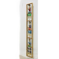 Art mural en métal artisanal, design Art Déco, finition émail peinte à la main, cadre en bois rustique, écologique, intérieur moderne