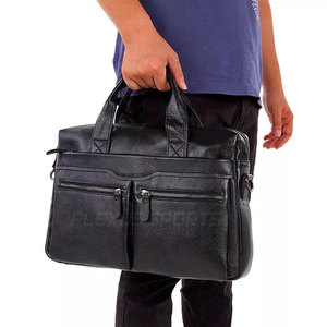 Vente en gros de sacoche pour ordinateur portable en cuir véritable, sacoche pour ordinateur portable de style moderne, grande capacité, durable, fabriquée au Pakistan - Product Image 6