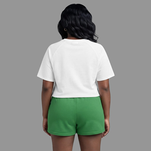 OEM/ODM 100% cotton Custom embroidered logo Summer casual wear Top & Short <b>Set</b> for Women Loose Fit 2 tone ladies 2 Piece <b>Set</b> - Product Image 2