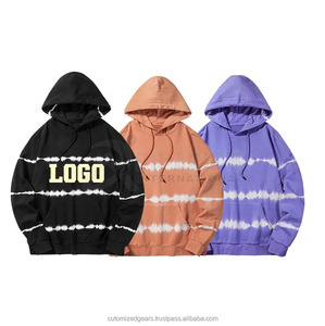 Sudadera con capucha de gran tamaño con lavado ácido para hombre, sudaderas de invierno de gran tamaño con logotipo personalizado con impresión digital, sudaderas con capucha teñidas lisas al por mayor - Product Image 2