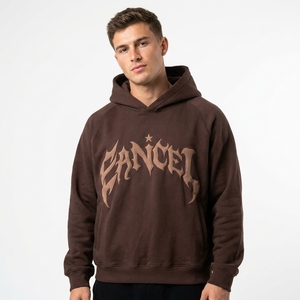 Sweat-shirt à capuche en molleton pour homme, broderie 3D personnalisée, coton, hiver, épais, surdimensionné, haute qualité - Product Image 2