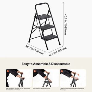 Folding 3-<b>Step</b> Multi-Use Stool <b>for</b> Household <b>Kitchen</b> or Office Cleaning Tool & Accessory - Product Image 3