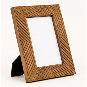 Wholesale Handcrafted Wooden Photo <b>Frame</b> Textured Chevron Pattern <b>Picture</b> <b>Frame</b> Geometric <b>Wood</b> Tabletop <b>Frame</b> for Home Decor - Product Image 1