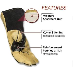 Gants de soudage en cuir résistant à la chaleur, confortables et flexibles, pour hommes et femmes - Product Image 5