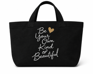 AMANI กระเป๋าผ้าแคนวาสพิมพ์ลาย Be Your Own Kind of Beautiful พร้อมสายสะพายสำหรับผู้หญิง ใช้สำหรับเดินทางและช้อปปิ้ง - Product Image 1