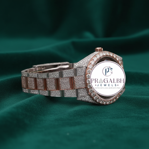 Pragalbh Jewels Luxury <b>Diamond</b> <b>Watch</b> Iced Out Pavé Moissanite <b>Watch</b> Stainless Steel <b>Watch</b> for Party & Daily Wear custom <b>watch</b> - Product Image 6