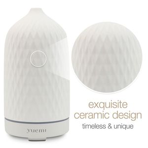 Zen Breeze Diffusore di Oli Essenziali in Ceramica Ultrasonica 160ml con Luce Notturna LED a 7 Colori per Aromaterapia - Product Image 2