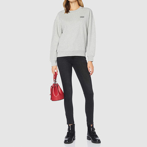 เสื้อสเวตเชิ้ตผู้หญิงทรงโอเวอร์ไซส์ ผ้าฟลีซ ระบายอากาศได้ดี แขนยาว พิมพ์ลายปักคุณภาพสูงตามสั่ง - Product Image 3