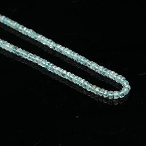 AAA bleu aigue-marine facettes Rondelle perles 6mm 16 pouces pierres précieuses naturelles en vrac minimaliste pour la fabrication de bijoux - Product Image 1