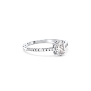 REYES Latest Design 14K Solid White Gold HPHT CVD Lab Grown Diamond Wedding Promise Ring For Women Birthday Gift Fine Jewelry - Product Image 3