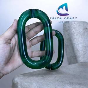 FAIZA CRAFT Colorful <b>Resin</b> Chain Links Art <b>Sculpture</b> Handmade Blue Gradient Customized Modern Home Decoration Fashion Wall - Product Image 5