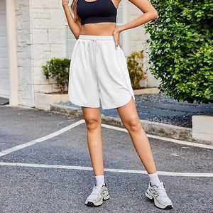 Shorts Deportivos de Mujer de Alta Calidad, Personalizados, Casuales, Transpirables, de Felpa Francesa de Algodón Grueso, con Cordón Ajustable - Product Image 5