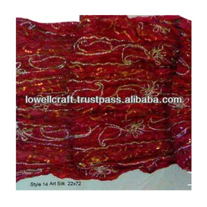 ผ้าพันคอไหมพิมพ์ลาย Rhe-ana ผ้าลินินแท้สำหรับผู้หญิง ผ้าพันคอไหมศิลปะและงานฝีมือ - Product Image 2