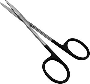 กรรไกรตัดเยื่อแก้วตาคุณภาพสูง TC Super Cut ขนาด 4.5 นิ้ว ใบมีดตรง ด้ามจับสีดำ เครื่องมือผ่าตัดใช้ครั้งเดียว ได้รับการรับรองมาตรฐาน ISO - Product Image 1