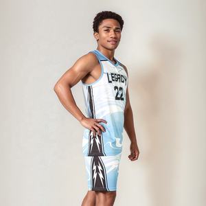 Uniforme de Baloncesto Personalizado por Sublimación, Tallas Grandes, MOQ Bajo, Conjunto de Uniforme de Equipo, Ropa de Baloncesto Transpirable - Product Image 3