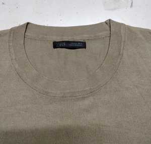 Pull en tricot crème pour homme, manches longues, couleur unie, coton, vêtements d'automne - Product Image 6