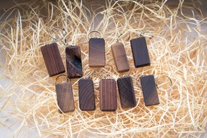 Unique Keychain | Walnut Wood Keychain | <b>Keyring</b> Gift - Product Image 2