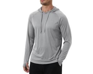 Sweat-shirt à capuche à manches longues pour homme Coupe régulière Tricoté Séchage rapide Vêtement décontracté pour l'été - Product Image 2