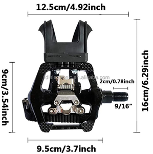 แป้นเหยียบจักรยานแบบ SPD 9/16 นิ้ว สำหรับจักรยานไฮบริด ใช้ได้กับแป้นเหยียบ Shimano SPD พร้อมที่ครอบนิ้วเท้าสำหรับจักรยาน <span class=keywords><strong>Peloton</strong></span> เหมาะสำหรับการปั่นแบบสปินนิ่ง - Product Image 6