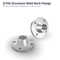 Bride à col soudé en zirconium Zr702 R60702 ASTM B493 ASME B16.5 Classe 150 300 pour service acide