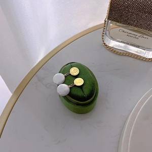 ต่างหูแบบห้อยสไตล์ยุโรป-อเมริกัน จูจี้ ประดับมุกน้ำจืดธรรมชาติทรงกระดุม ยอดนิยม - Product Image 3