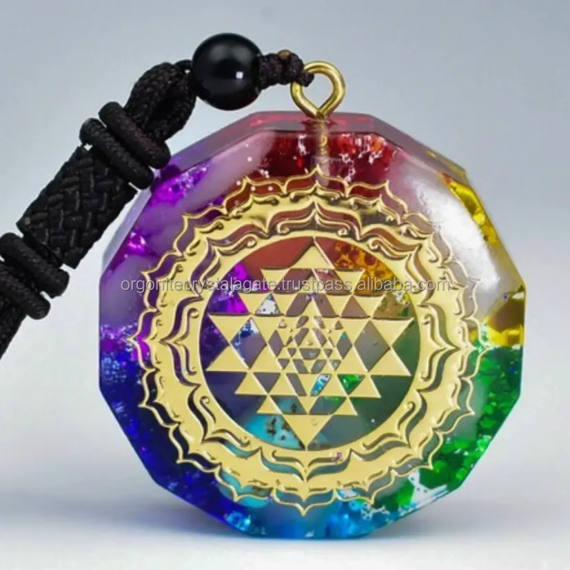 Natuurlijke Metatron Zeven Chakra Orgone Hanger Mode Sieraden Mannen & Vrouwen Geschenken Healing Reiki Crystal Ambachten Kopen Van India