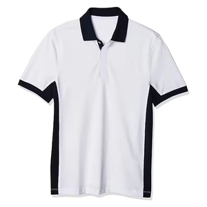 Wholesale Men Polo Shirt <b>Classic</b> White Color Customized Design Promotional Quality Cotton Breathable Plus Size Men's Polo Shirt - Product Image 1