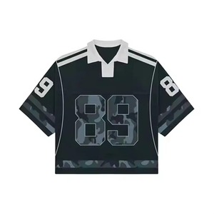 Nouveau Tissu en Maille 100% Polyester Respirant, Anti-humidité et Séchage Rapide, Col en V, Manches Courtes, Grande Taille, avec Motifs Multiples Personnalisés sur le Devant - Product Image 4