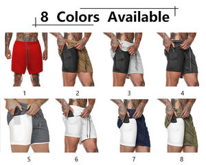 Pantalones Cortos Deportivos de Malla 2 en 1 con Logotipo Personalizado al por Mayor, Pantalones Cortos de Gimnasio para Hombre, Conjuntos de Yoga y Fitness para Hombre - Product Image 6