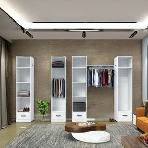 FURNIZONE Modulr <b>Open</b> Wardrobe Closet System for Home Bedroom with Drawers & Hanging Rod Wood Contemporary Design Model 12_0153 - Product Image 1