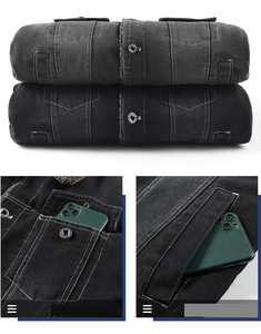 High Demanding Men Denim <b>Jacket</b> Top Selling Canvas with Stand Collar Custom Colors & Sizes High Quality OEM Service Men's <b>Jacket</b> - Product Image 6