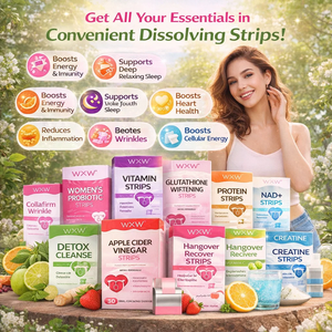 Maßgeschneiderte Orale Streifen Nahrungsergänzungsmittel Retinol Aufhellung Protein Vitamine Melatonin Abnehmen Coenzym Q10 NAD Kater Glutathion - Product Image 1