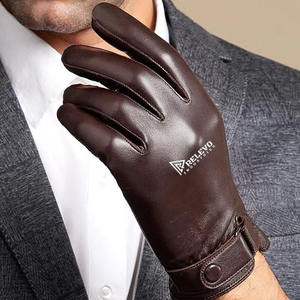 Gants de moto en cuir de vachette, design personnalisé, logo, coupe-vent, pour hommes, gants de conduite en cuir, prix bas - Product Image 1