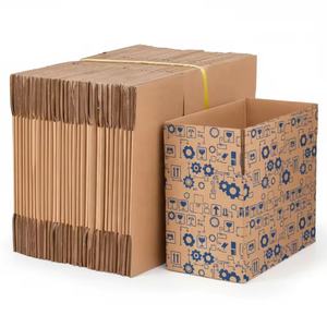 Custom <b>5</b>-Ply Heavy Duty Self-Erecting Corrugated Boxes High Stack Strength Hot Stamping Recycled Materials Custom Logo Design - Product Image 3