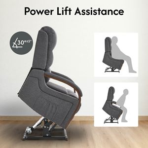 Poltrona Reclinabile Elettrica a Doppio Motore con Funzione Massaggio e Riscaldamento, Rivestimento in Velluto Egiziano per Anziani - Product Image 5