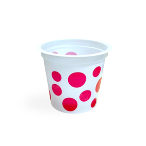 Heat Resistant Polka Dot Custom Printing 150 ml <b>Plastic</b> PP Polypropylene <b>Cup</b> made in Indonesia - Product Image 1