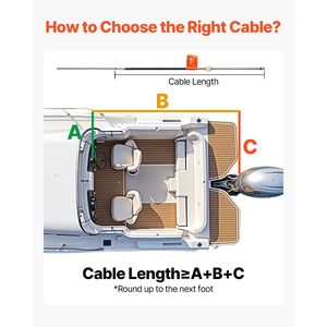 Sistema di Sterzo Marino Durevole da 16 Piedi con Volante da 13 Pollici, Kit Cavo di Sterzo per Imbarcazioni da 16 Piedi, Parti e Accessori - Product Image 6