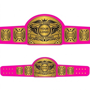 Ceinture de championnat personnalisable en or avec plaques latérales pour la boxe, la lutte, le MMA, les arts martiaux, ceinture de championnat personnalisée - Product Image 4