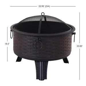 Geometric Outdoor Tabletop <b>Fire</b> Pit Handmade Steel Bonfire Decor Modern Export Quality Stainless Steel Wood-Fueled BBQ - Product Image 2