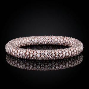 Pulsera Unisex de Plata Esterlina con Diamantes Sintéticos de Laboratorio, Diseño de Cuerda, 6.5MM, 7 Pulgadas, Estilo Hip Hop, Piel de Serpiente, RAAMAA - Product Image 1