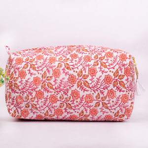 Juego de Bolsas de Cosméticos Acolchadas Reutilizables Hechas a Mano, Ecológicas, de Gran Capacidad, Bolsa de Maquillaje Portátil de Algodón con Cierre de Cremallera, a la Moda - Product Image 2
