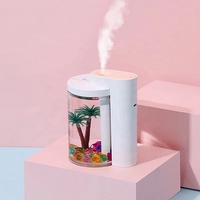 Humidificateur d'air Water Love 260 ml, humidificateur USB créatif avec lumière nocturne à 7 couleurs, humidificateur ultrasonique, diffuseur d'arômes