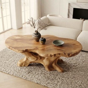 2026 Creative Modern Antique Wood <b>Coffee</b> Tea <b>Table</b> Solid Design for Small Apartment Dining Home Furniture for Living Room Use - Product Image 5